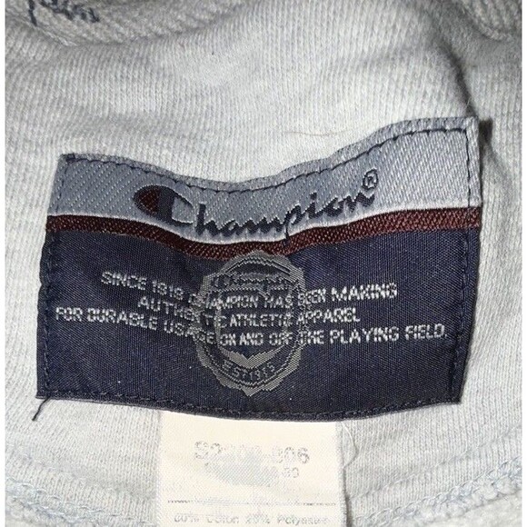 Champion Gray Reverse Weave Crewneck Sweatshirt men XL Embroidered Spellout Logo - Picture 4 of 5